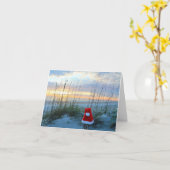 Beach Theme kerstkaart Kaart (Gele Bloem)