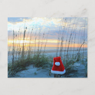 Beach Theme kerstpostkaart Feestdagenkaart