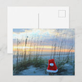 Beach Theme kerstpostkaart Feestdagenkaart (Voorkant / Achterkant)