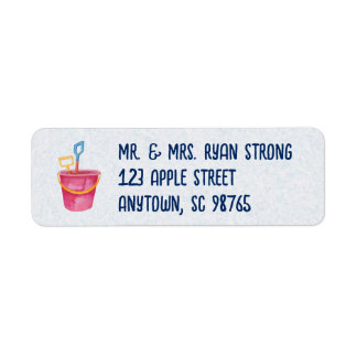 Beach Theme Personalized Return Address Etiket