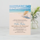 Beach Theme Retirement Lounge stoel uitnodiging (Staand voorkant)