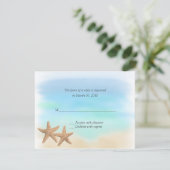 Beach Theme RSVP-kaarten RSVP Kaartje (Staand voorkant)