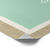 Beach Theme Seat Chart Foam Green Poster (Hoek)