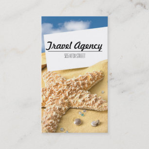 Beach Theme Travel Agency Visitekaartje