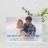 Beach Theme Verloving Aankondiging foto (Staand voorkant)