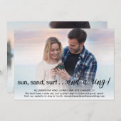 Beach Theme Verloving Aankondiging foto (Voorkant / Achterkant)