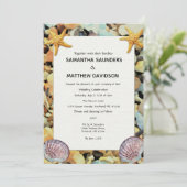 Beach Theme Weddenschap Kaart (Staand voorkant)