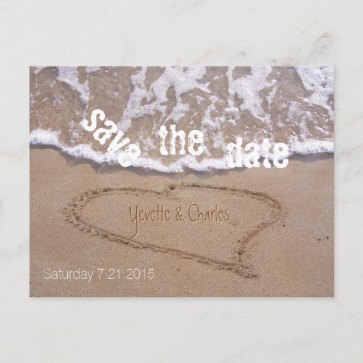 Beach Theme Weddenschap Save the Date Briefkaart (Voorkant)