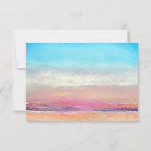 Beach Theme Wedding RSVP Kaart (Achterkant)