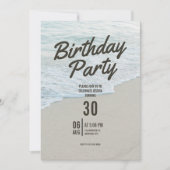 Beach Themed Birthday Party Invitation (Devant)