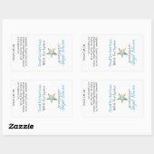 Beach-Themed Blue + Starfish Handmade Soap Label (Vel)