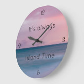 Beach Themed, Island Time Clock Grote Klok (Hoek)