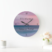 Beach Themed, Island Time Clock Grote Klok (Huis)