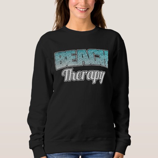Beach Therapy Stylish Blue Ocean Water Ripple Desi Trui (Voorkant)