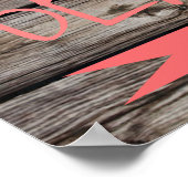 Beach This Way Faux Wood Poster (Hoek)