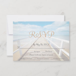 Beach Thmed Seaside/Oceanside Wedding RSVP-kaart RSVP Kaartje
