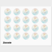 Beach Thmet Round Stickers (Vel)