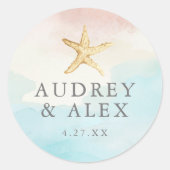 Beach Thmet Round Stickers (Voorkant)