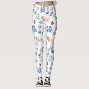 Beach Thormed Seaside Oceanic Leggings