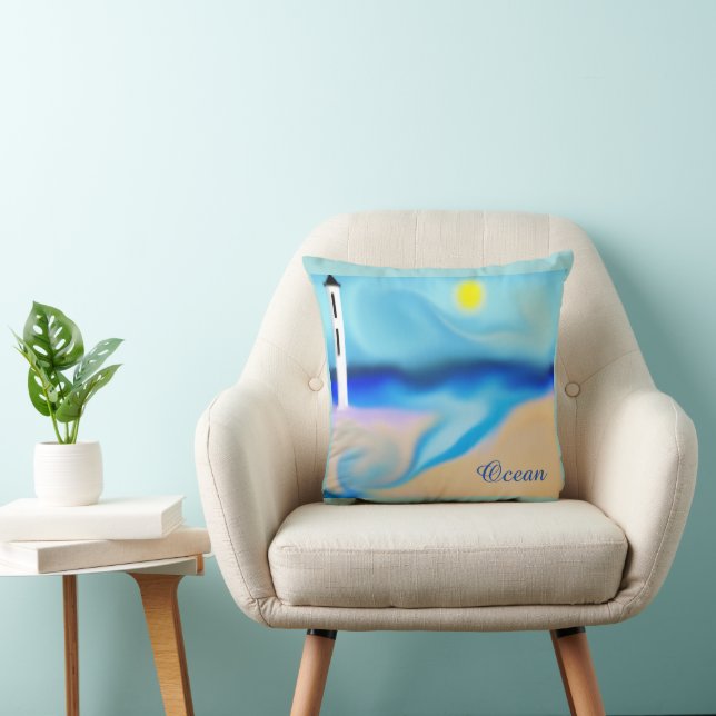 Beach Throw Pillow Kussen (Stoel)