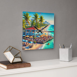 Beach Time Beach Cafe Muur Klok