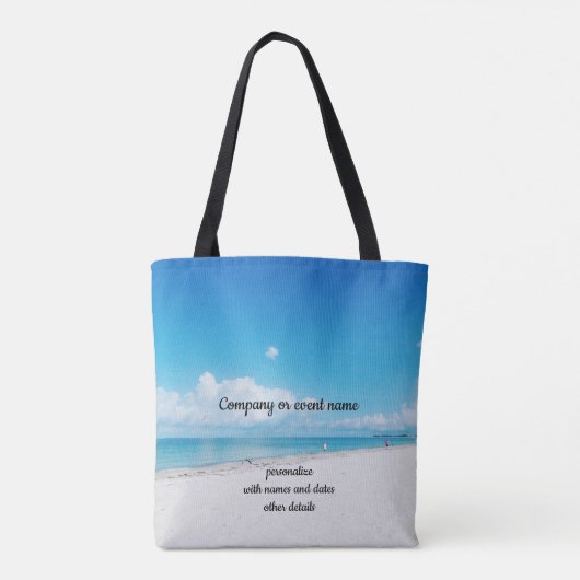 Beach Time Canvas tas (Achterkant)