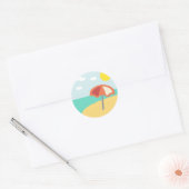 Beach Time Emoji Ronde Sticker (Envelop)
