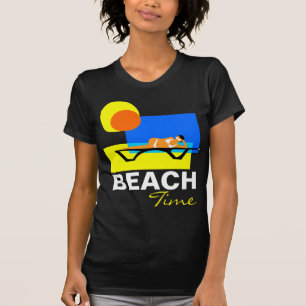Beach Time grappig aanpasbaar T-shirt