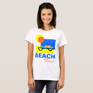 Beach Time grappig aanpasbaar T-shirt