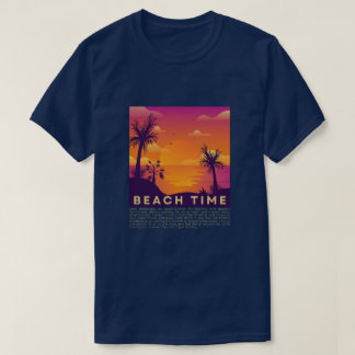 Beach Time Summer Vibes: Tropical Sunset Vintage T T-shirt
