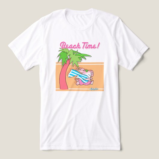 BEACH TIME, van Boynton. Tri-Blend Shirt (Design voorkant)