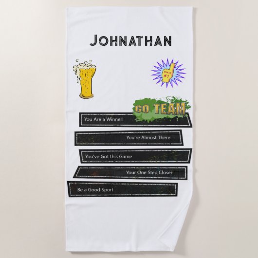 Beach Towel Go Team Beer Strandlaken (Voorkant)