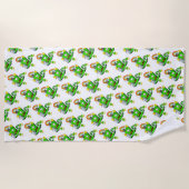 Beach Towel Happy St. Patrick's Day Rabbit Strandlaken (Voorkant)