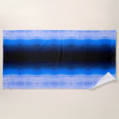 BEACH TOWEL met blauw berglandschap Strandlaken (Voorkant)
