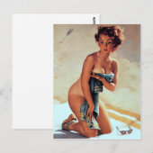 Beach Towel omhoog Briefkaart (Voorkant / Achterkant)