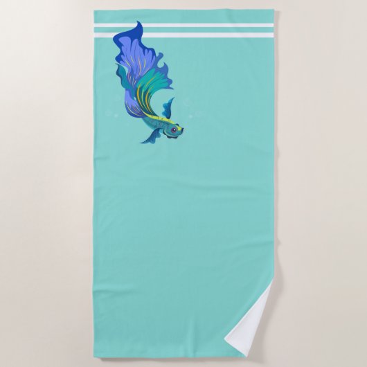 Beach Towel-Tropische vis Strandlaken (Voorkant)