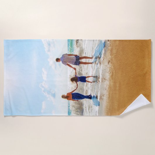 Beach Towel Uw Fotosjabloon Strandlaken (Voorkant)
