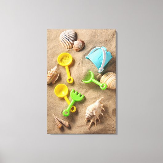 Beach Toys Canvas Afdruk (Voorkant)