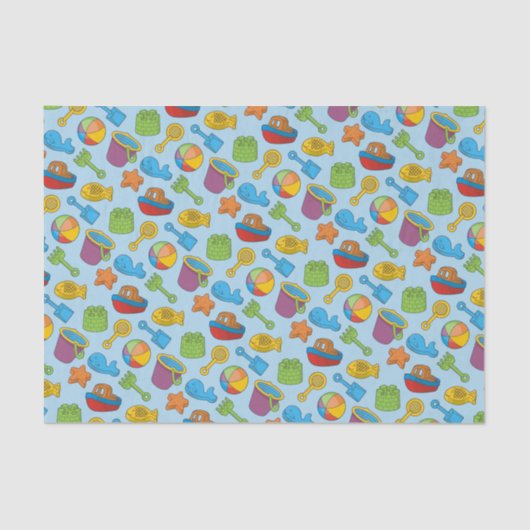 Beach Toys-pictogrammen Tissuepapier (Voorkant)