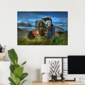 Beach Tractor Poster (Thuiskantoor)