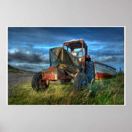 Beach Tractor Poster (Voorkant)