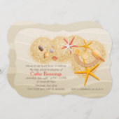 Beach Treasures Afstuderen Beach Party Uitnodiging (Voorkant / Achterkant)