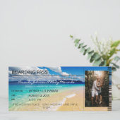Beach Tropical Destination Weddenschap met foto V2 Kaart (Staand voorkant)