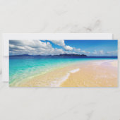 Beach Tropical Destination Weddenschap met foto V2 Kaart (Achterkant)