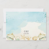 Beach Tropical Destination Wedding Photo Picture Bedankkaart (Achterkant)