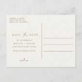 Beach Tropical Leaf Wedding Save the Date Aankondigingskaart (Achterkant)