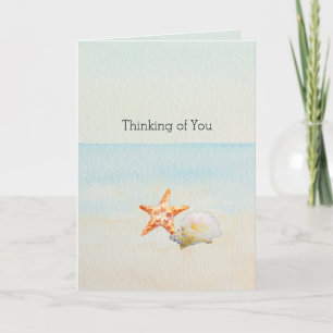 Beach Tropical met Starfish and Conch    Kaart