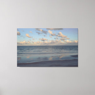 Beach Tropical Ocean Nautical Coastal Vacation Canvas Afdruk