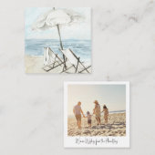 Beach Tropical Square Kaart voor kerstfoto's Notitiekaartje (Voorkant / Achterkant)
