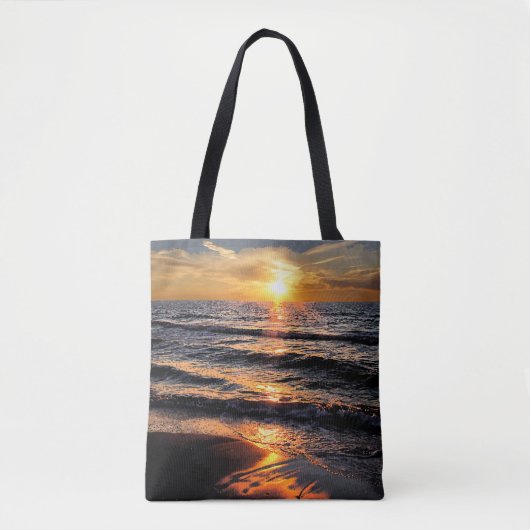Beach Tropical Sunset Tote Bag (Voorkant)